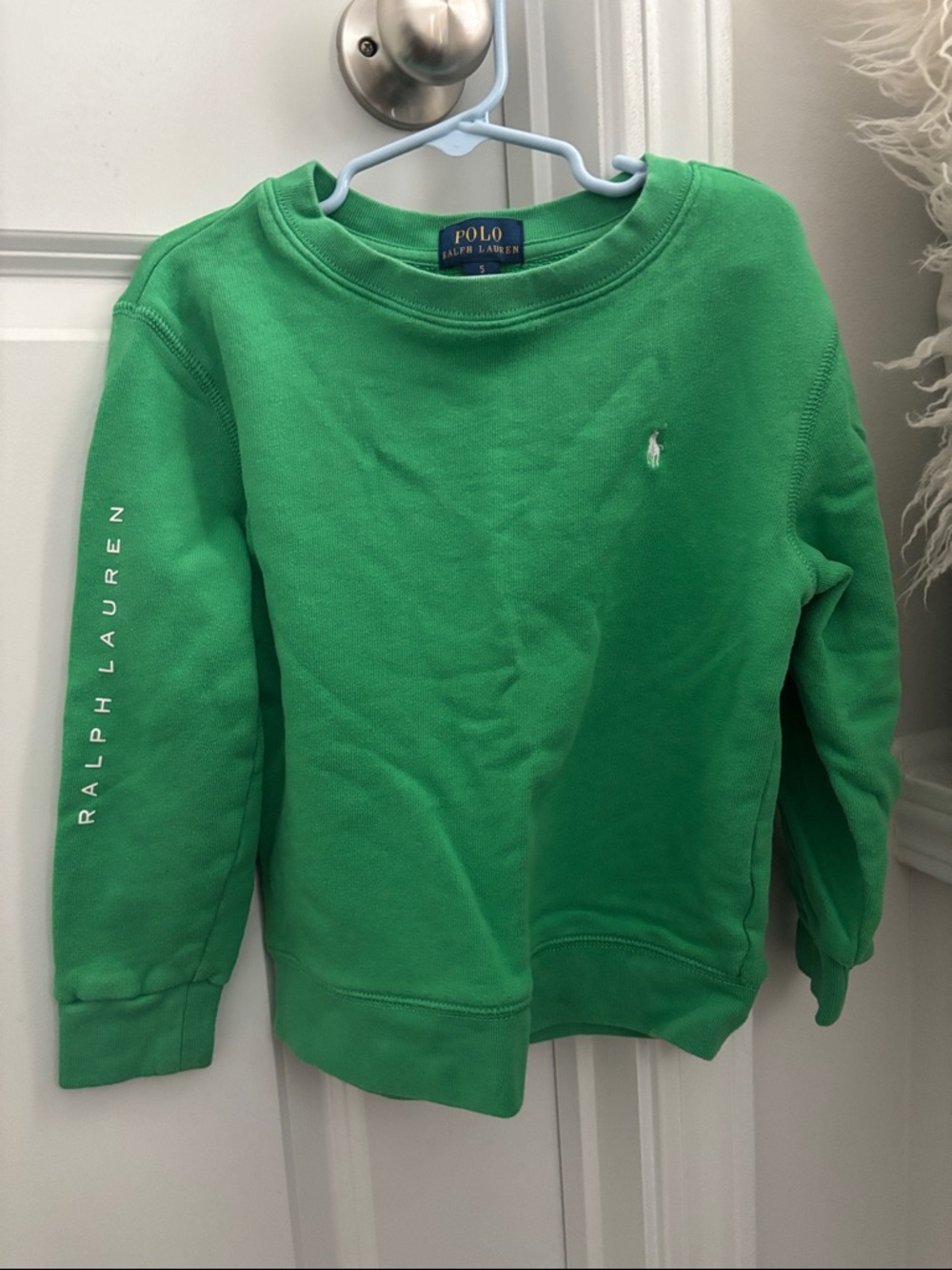 Ralph Lauren Kids Kelly Green Logo Crewneck Sweatshirt